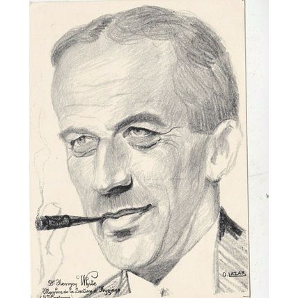 Oscar Lazar Dr Normon White Postcard unused VGC
