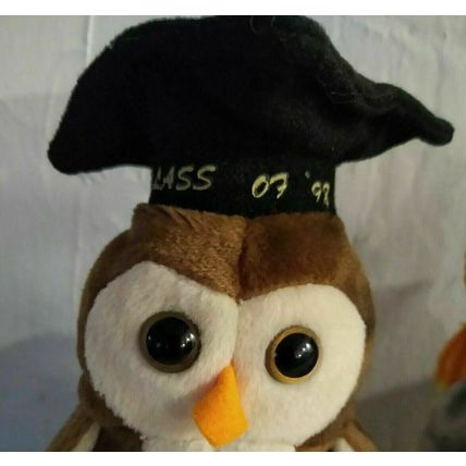 Ty Beanie Babies Graduation Owls Series (1998 - 2001) Lot of 4