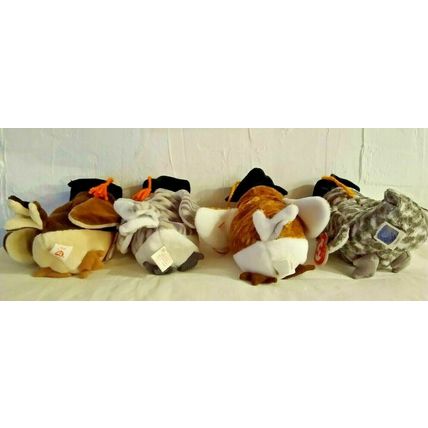 Ty Beanie Babies Graduation Owls Series (1998 - 2001) Lot of 4