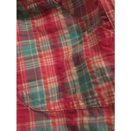 Bobbie Brooks Girls Pink & Blue Plaid Capri Pants Drawstring Size XS 4/5
