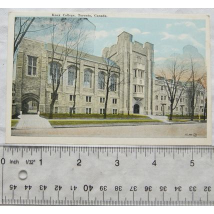 vintage postcard Knox College, Toronto, Canada