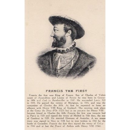 Francis The 1st First Vintage Portrait Postcard