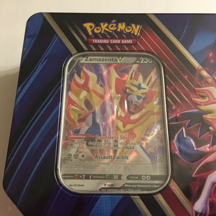 New Pokemon Holo Zamazenta Premium Tin