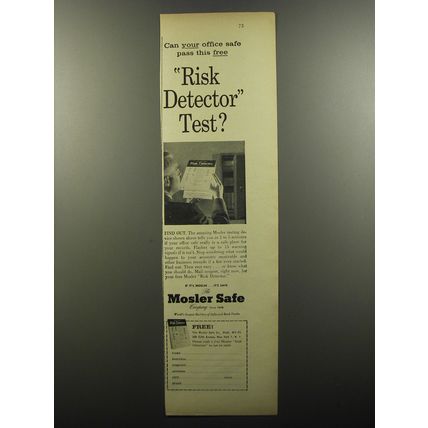 1956 Mosler Safe Advertisement - Can your office safe pass this test?