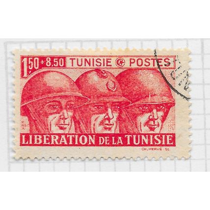 TUNISIA 1943 CHARITY LIBERATION TUNISIAN USED TIN HAT HELMET SOLDIERS THREE