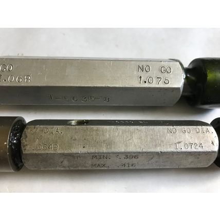 lot THE PIPE MACHINERY GO NO GO PLUG GAGE 1.068 1.075 1.0649 1.0724,AC