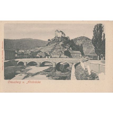 Ahrthal Creuzberg Ahrbruecke German Rhineland Old PB Postcard