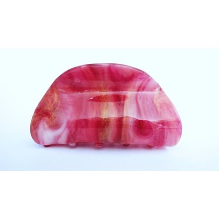 Crimson magenta red marbled glitter hair claw clip