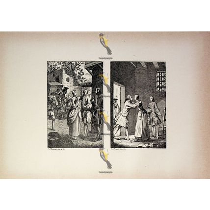 Depart Pour Paris & Manon En Prison, Pasquier, Book Illustration (Print), 1902