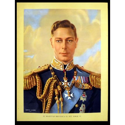 KING GEORGE VI 1945 Dorothy Wilding UK POSTER #D