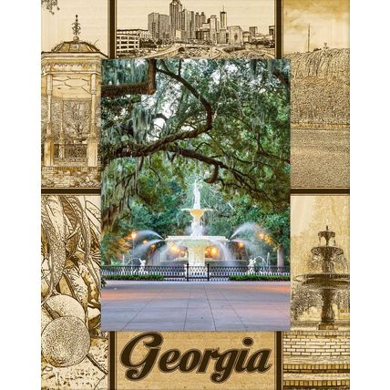 Georgia Laser Engraved Wood Picture Frame Portrait (5 x 7)