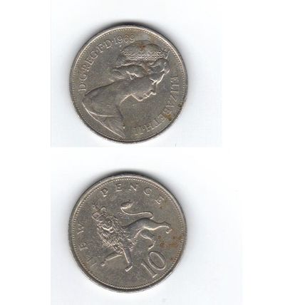 Moneta Gran Bretagna - 10 Pence 1969