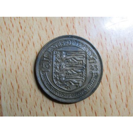 Jersey 1923 George v 1/24th of a Shilling Coin