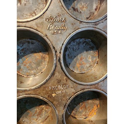 2 Vintage Silver Beauty 1-KCOLOY 1122-6 Muffin Tins