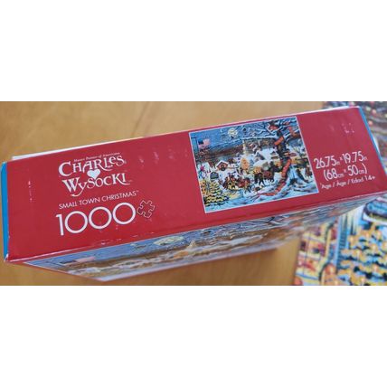 Charles Wysocki 1000 Piece Jigsaw Puzzle Small Town Christmas Buffalo Games