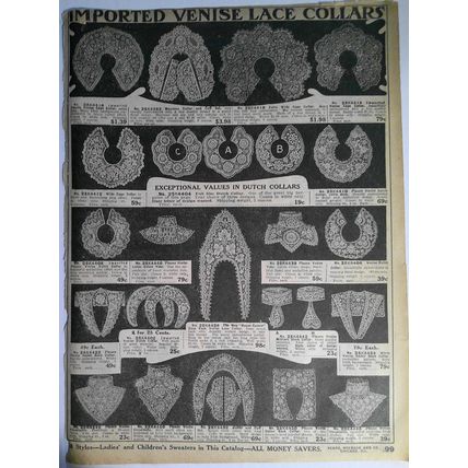 Automobile Scarfs from Sears, Roebuck & Co Retail Catalog 1905. Original.