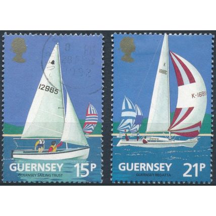 Centenary of Yacht Club: 15p & 21p - Guernsey 1991 - F H - SG 524/5
