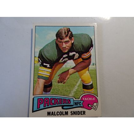 1975 Topps Football Card # 503 Malcolm Snider VG-Ex (4) Green Bay Packers