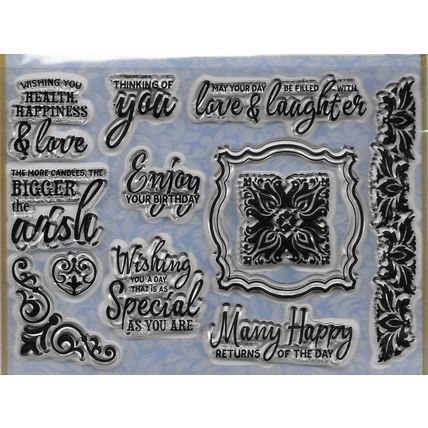 Sentiment Clear Stamp Set. App 15.5x12cm. Stamping Cardmaking Scrapbooking