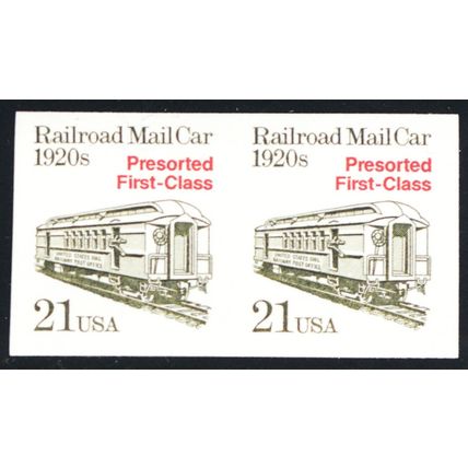 2265c, Mint VF NH 21¢ - Imperforate Coil Pair Error * Stuart Katz