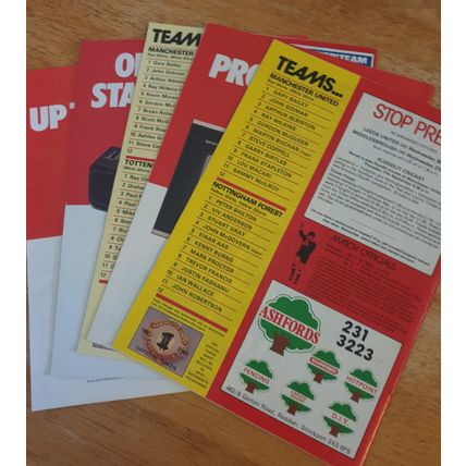 X 5 Manchester United Vintage Football Programmes. No's 20/23/26/43