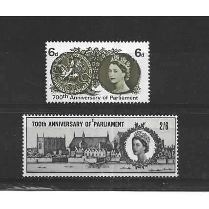 GB.700th Anniv of Simon de Montfort's Parliament set of 2.Mounted Mint.Jul25a