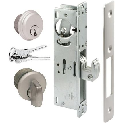 Pacific Doorware Storefront Door Mortise Lock Hook Deadbolt & Cylinder Combo, Ad