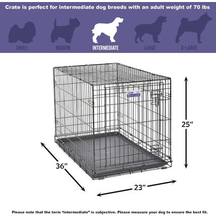 Midwest Homes for Pets Newly Enhanced Single & Double Door Icrate Dog Crate, Inc