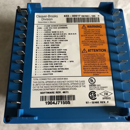 (New No Box) CLEAVER BROOKS 833-03517 RM7800 L 1095,CLEAVER BROOKS 833-03517,EB