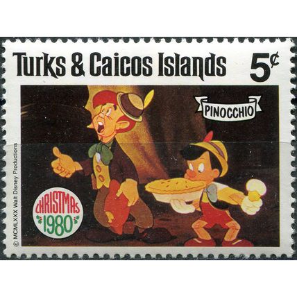 Turks and Caicos. 1980. Pinocchio and Lampwick (MNH **) Stamp