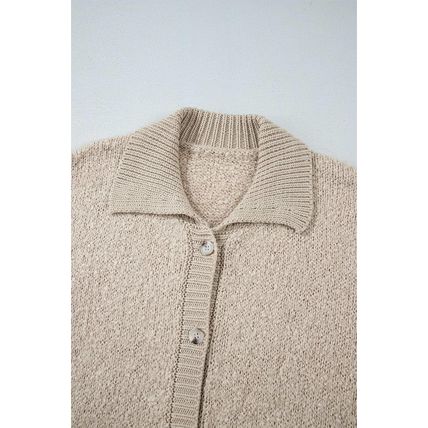 Jet Stream Collared Drop Shoulder Button Up Cardigan with Pocket