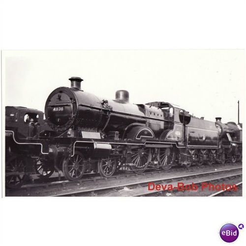 Railway Photo LMS Compound 41136 DERBY 1952 4-4-0 Loco