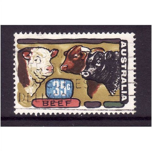 AUSTRALIA 1972 SG 513 35c PRIMARY INDUSTRIES BEEF FINE USED#3