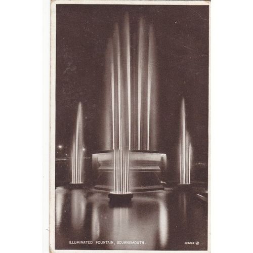 Illuminated fountain, Bournemouth ,Dorset Postcard Dor71386