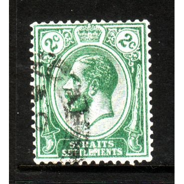 MALAYSIA STRAITS SETTLEMENTS 1921 SG219 2c GREEN FINE USED
