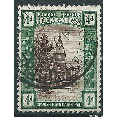 Jamaica 1921 SG84 4d Brown & Deep Green Fine Used .. ..