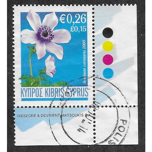 CYP 2008 26c 'ANEMONES' FINE USED (EBID59-199)
