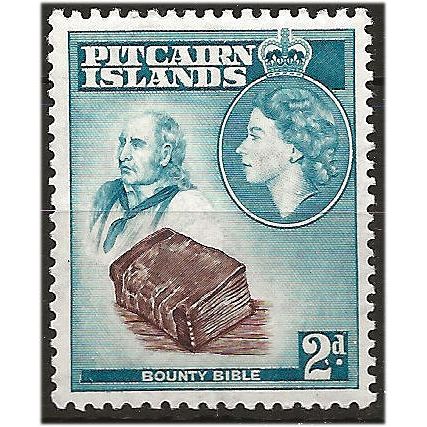 Pitcairn Islands 1953 SG20 2d Brown Greenish-Blue Mounted Mint . ..