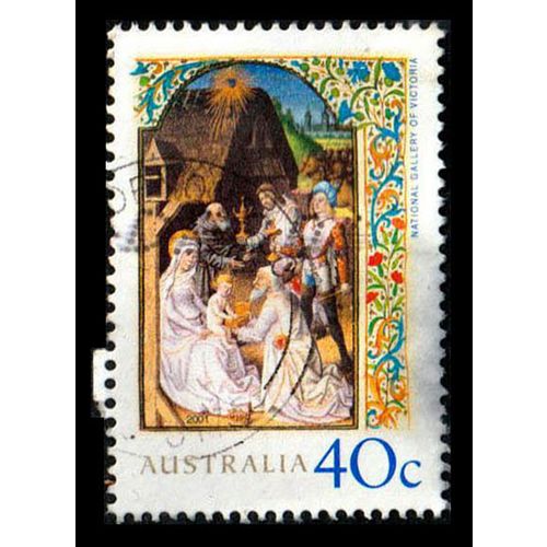Australia 2001 Christmas 40c Used Stamp.