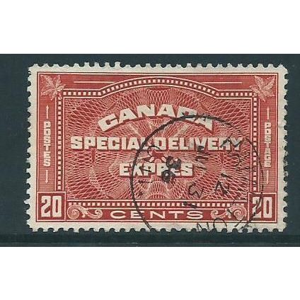 Canada sgs7 sg s7 red brown scarce vfu special delivery