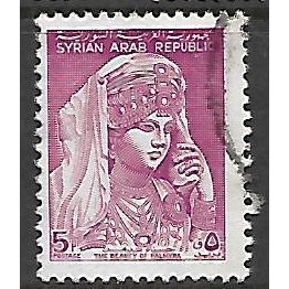 SYRIA 1963 5p PURPLE BEAUTY OF PALMYRA SG 800 FINE USED#