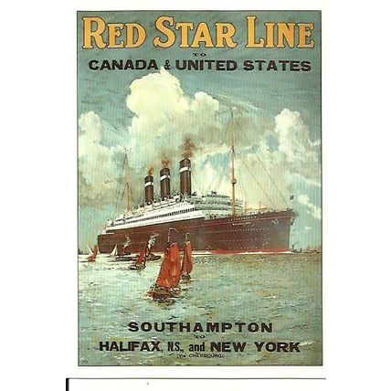 Advertising RED STAR LINE Postcard (Robert Opie ROOL 6)