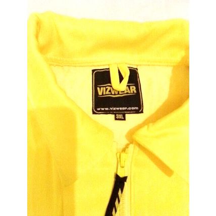 3XL Vizwear Yellow Poly Cotton Lightweight Reflective Jacket 3XL