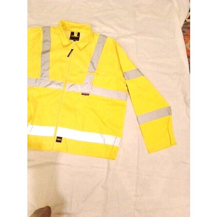 3XL Vizwear Yellow Poly Cotton Lightweight Reflective Jacket 3XL