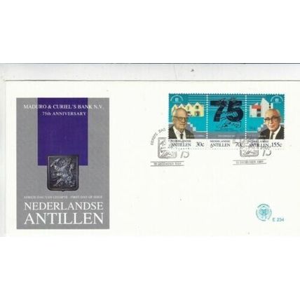 Netherlands Antilles 1991 Maduro & Curiels Bank FDC Special cancel Unaddressed