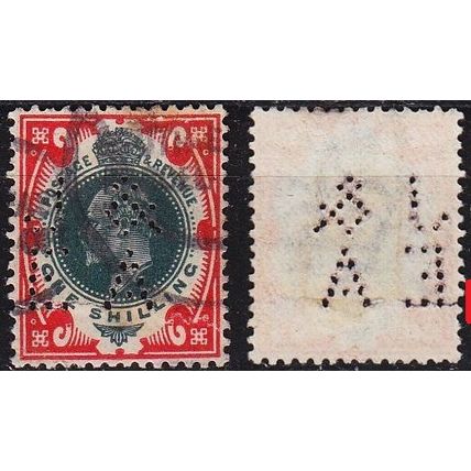 ENGLAND GREAT BRITAIN [1902] MiNr 0114 ( O/used ) [03] Firmenlochung perfin