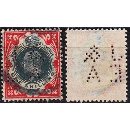 ENGLAND GREAT BRITAIN [1902] MiNr 0114 ( O/used ) [04] Firmenlochung perfin