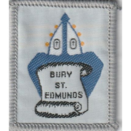 Scout Badge UK- Bury St Edmunds - Black Back (BY125)