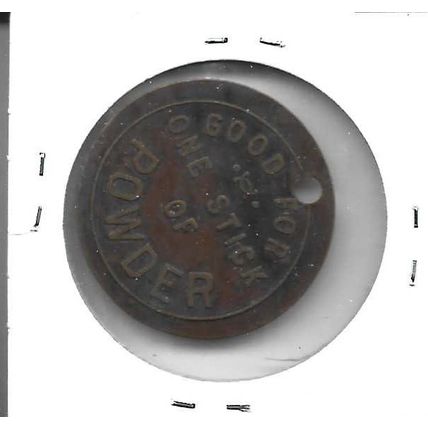 Wasatch Store co. Good for one stick of Powder