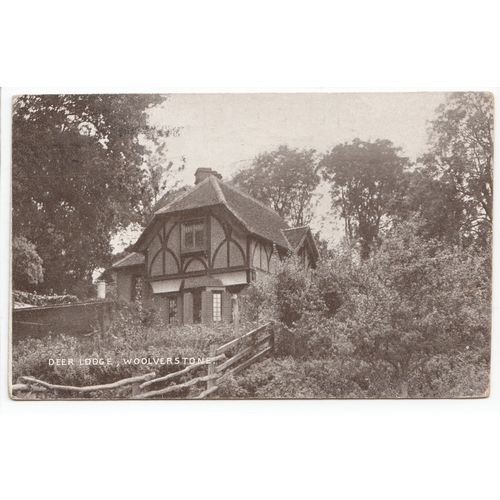 Deer Lodge Woolverstone Postcard 1922 Suffolk